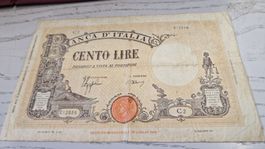 Banca d'Italia 100 Lire 1942 Geldschein guter Zustand