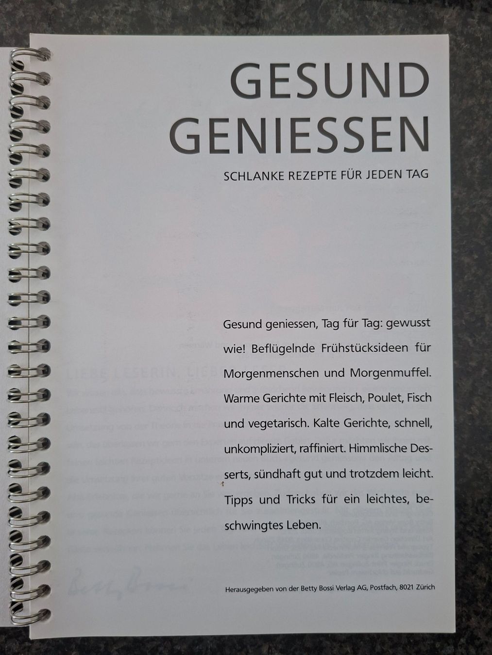 Bücher: Betty Bossi; Gesund Geniessen – Gebraucht aus Boniswil von Totomat-Lady2 1