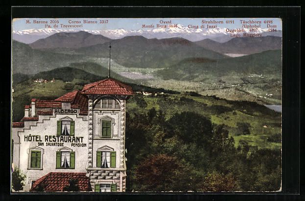 Cartoline postali: Lugano, Hotel-Restaurant San Salvatore e – Usato da Berlin venduto da bartko-reher