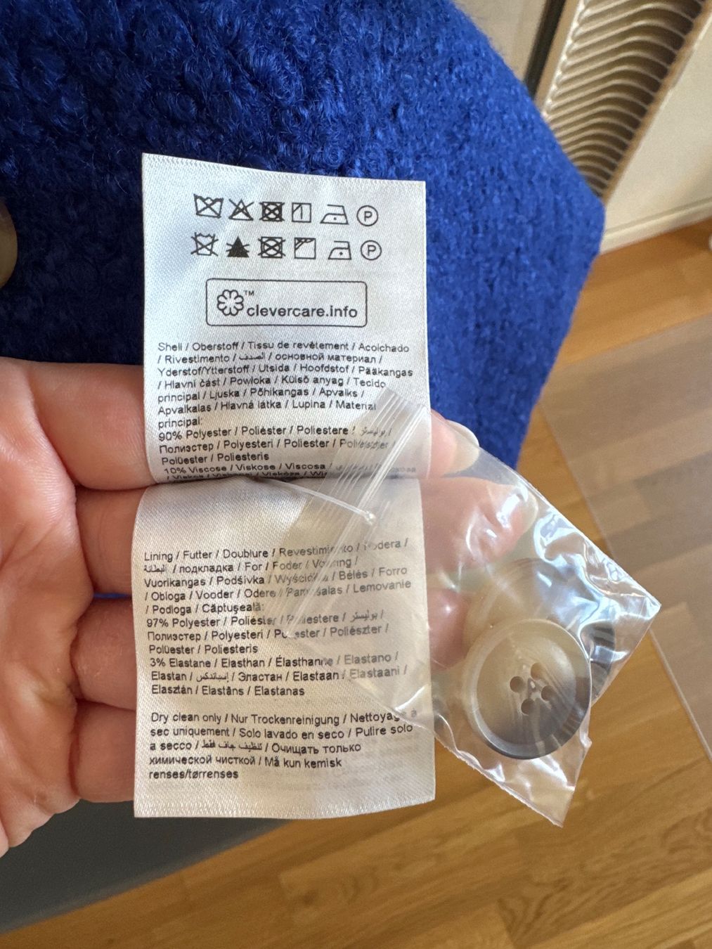 Cappotti: Blauer Wintermantel Gr. 36 von KAFFE – Usato da Reinach BL venduto da SophiesFundgrube 1