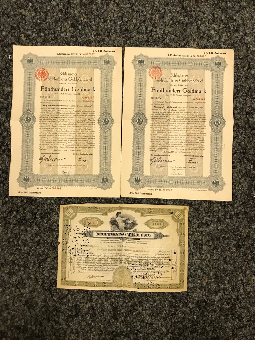 Documenti: Konvolut Aktie & Goldpfandbriefe – Usato da Uerkheim venduto da fabulafero 6