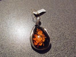 Anhänger orange Blume, Silver Line Warsz