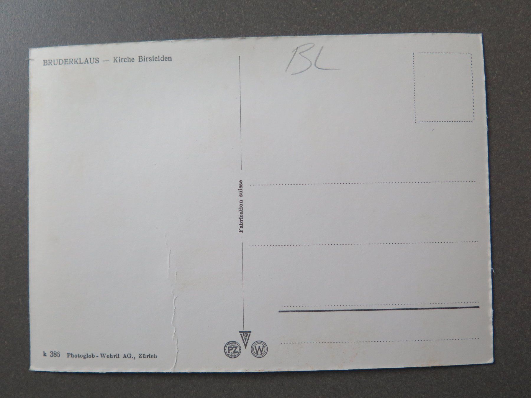 Cartoline postali: BIRSFELDEN - BRUDERKLAUS-KIRCHE – Usato da Wittenbach venduto da lipasal 1