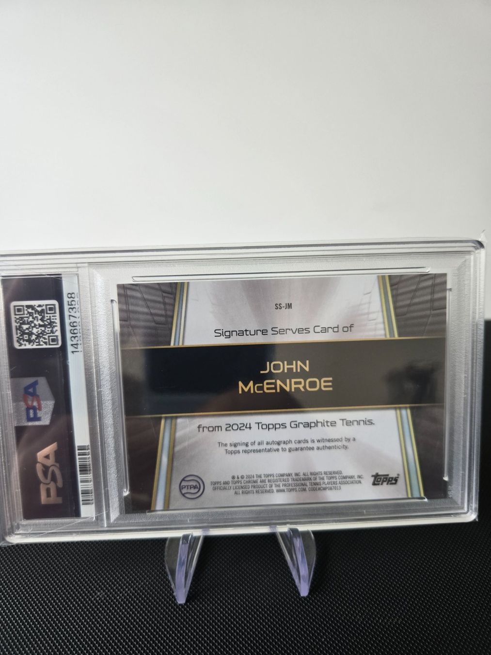 Topps Carte collezionabili: John McEnroe 2024 Topps Graphite auto /75 Signature serves. – Usato da Pregassona venduto da med_fk22 1
