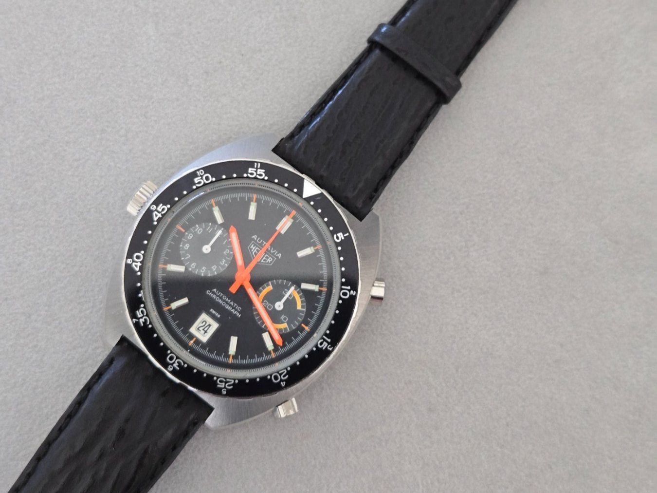 Tag Heuer Orologi: Heuer Autavia "Orange Boy* – Usato da Chabrey venduto da Horology 1