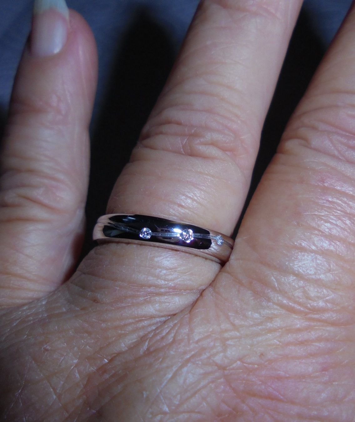 Bagues: Echtschmuck: Brillant-Silberring mit 3 Diamanten 17/53 – Neuf (Voir description) à Zuchwil par maumauchi 7