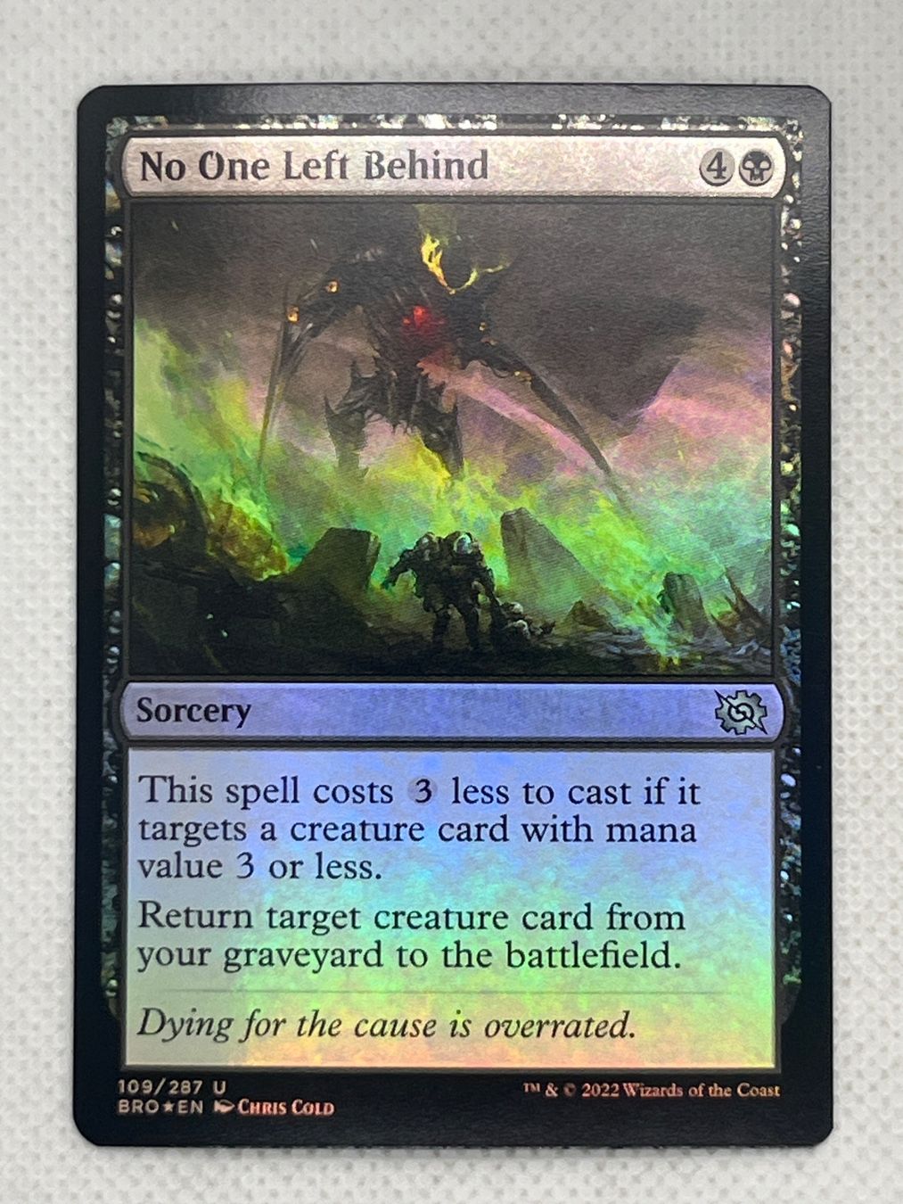 Magic The Gathering Carte collezionabili: Magic The Gathering - No One Left Behind Foil – Usato da Hinterkappelen venduto da Kim1992