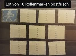 3579) 355RLM, Lot 10 Rollenmarken, postfrisch Kt. 75.-