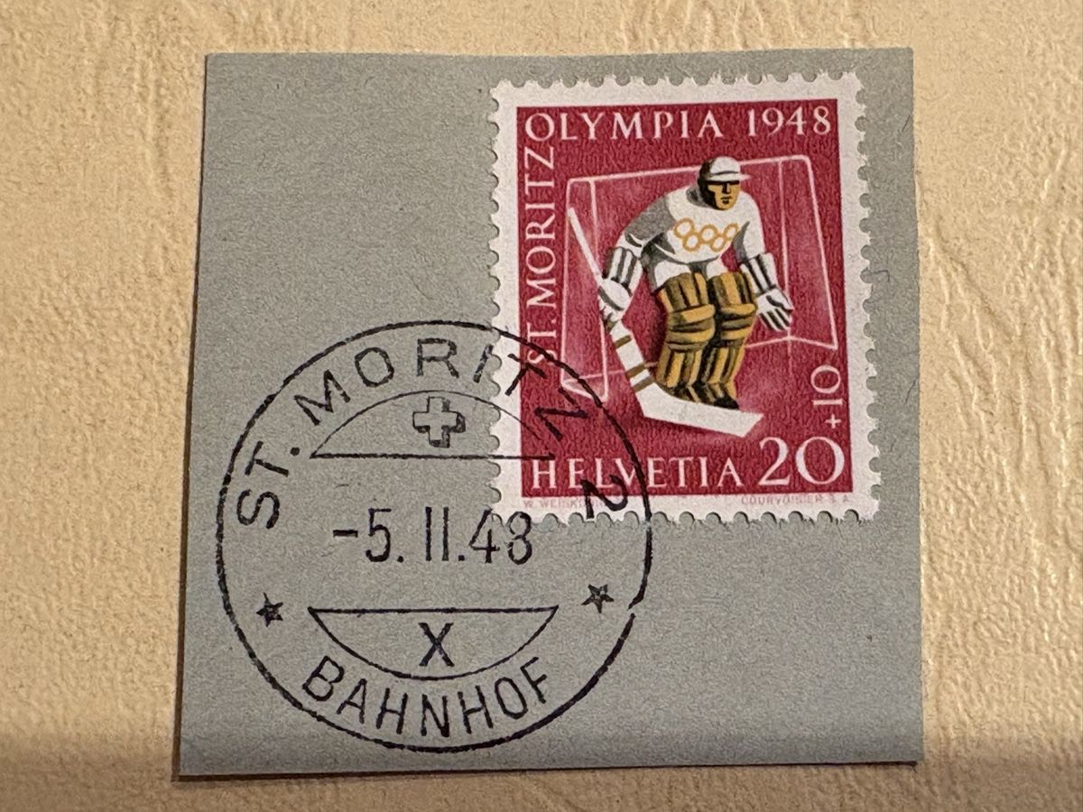 Stempel: Poststempel St. Moritz 1948 – Gebraucht aus Wohlen AG von Eschiedsrichter