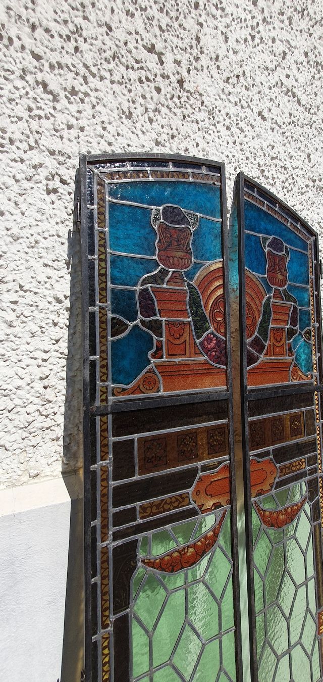 Fenster: Jugendstil Fenster, Bleiglasfenster, Antik, Zwei Stück – Gebraucht aus Utzenstorf von Filetto 1