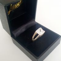 Vintage  Silber Ring 925 mit Zirkonia Gr. 16.7mm