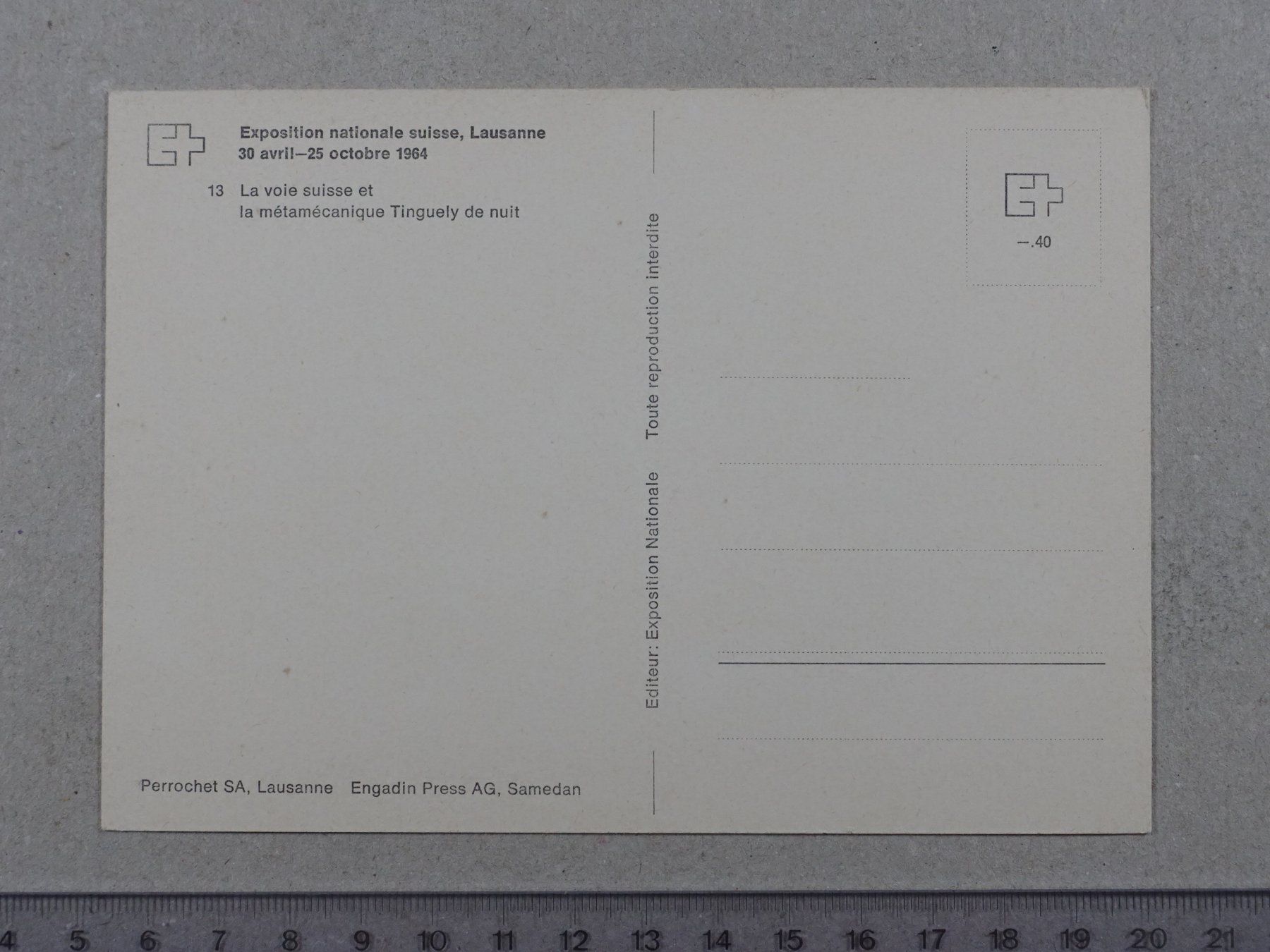 Cartoline postali: Lausanne, Expo 1964 – Usato da Lenzburg venduto da fh1 1
