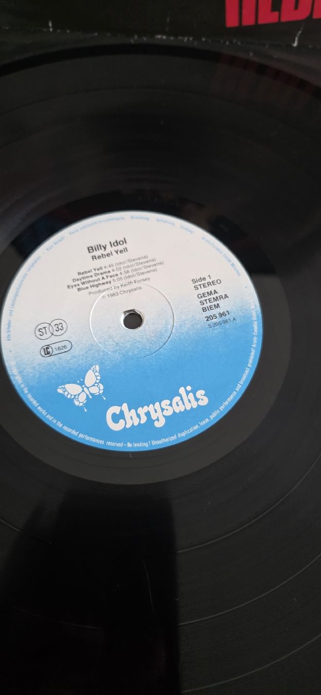 Schallplatten:  Billy Idol Rebel Yell 1983 Vg,Vg – Gebraucht aus Yvonand von RF-VINYL 1