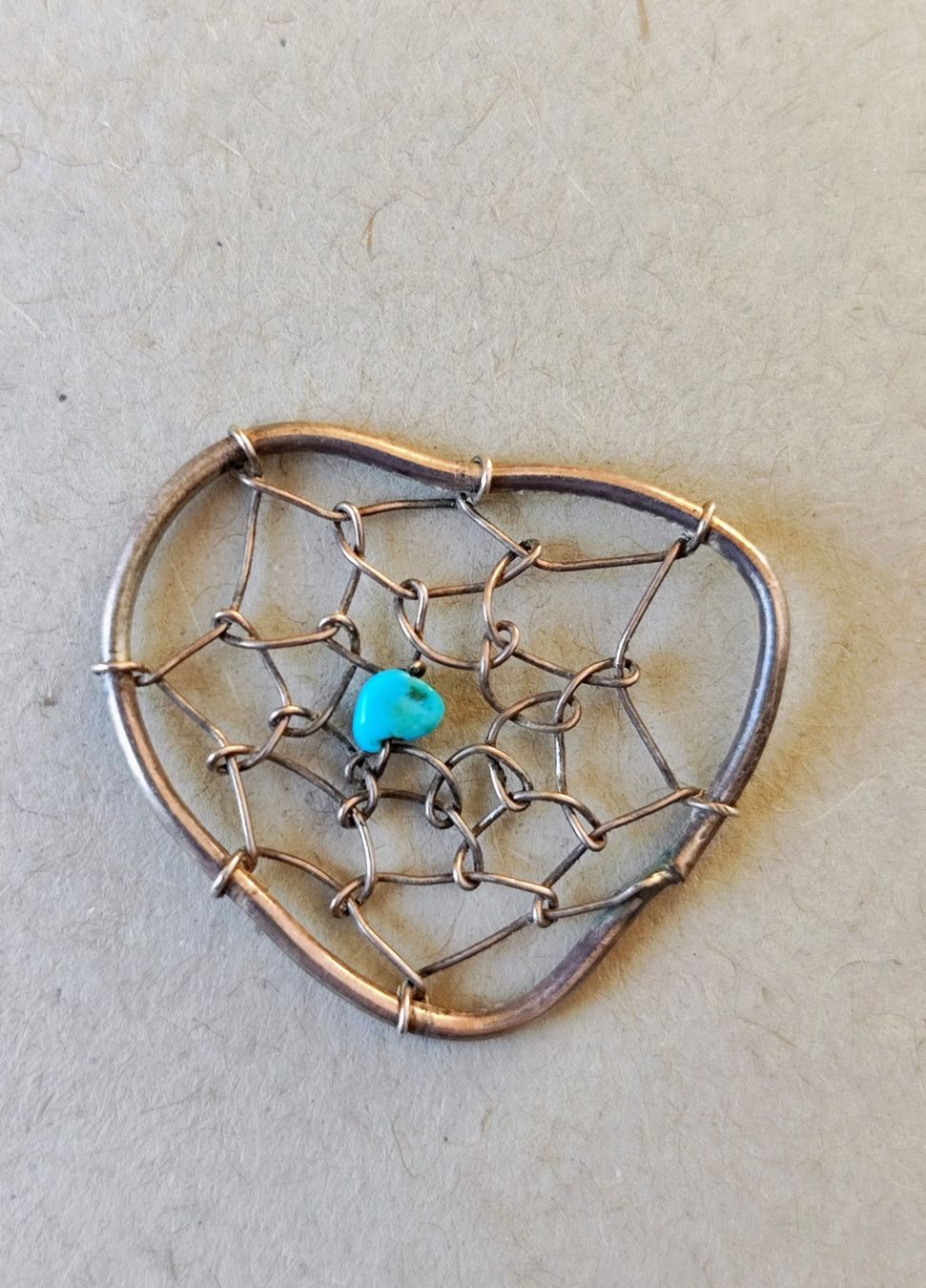Orecchini pendenti & Orecchini a lobo: Défaut: Attrape-rêves Amérindien Argent & Turquoise – Difettoso da Carouge GE venduto da for_8yym