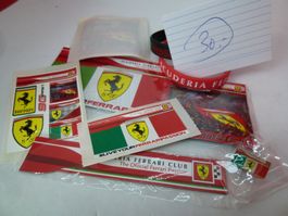 Ferrari -Lot mit Ferrari -Klebern etc +1 Pin  - Ferrari Club