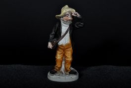 Vintage Porzellanfigur – Wanderer / Mann mit Hut – handbem