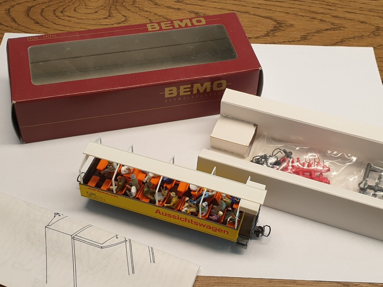 Bemo Modellini di ferrovie: offener Aussichtswagen B2 2099 Bemo – Usato da Wil SG venduto da bue_ff6k 1