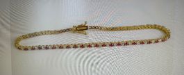 Armband mit Brillanten und Rubine 18ct. GG