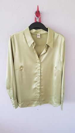 Chemisier satinée neuve ZEBRA XL, couleur olive