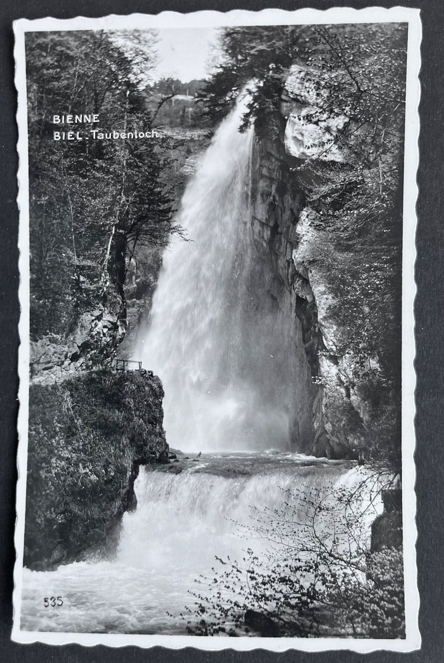 Cartoline postali: BIENNE BIEL: Taubenloch/ca. 1950 – Usato da Wabern venduto da DaxKarten-75