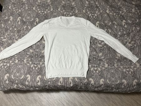 Pullover V neck white L