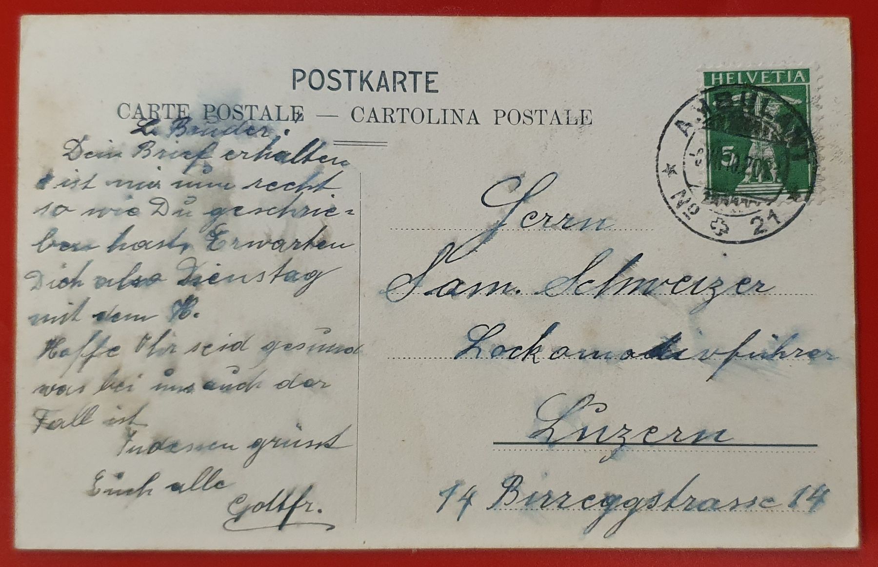 Cartoline postali: Frick ca.1920 – Usato da Kreuzlingen venduto da Rschweiz1 1