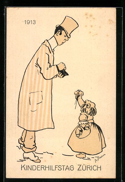 Cartoline postali: Zürich, Kinderhilfstag 1913 – Usato da Berlin venduto da bartko-reher