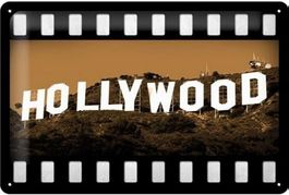 Blechschild - Hollywood