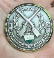 Médaille pièce armée carabinier Vaud waadt Schweiz
