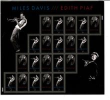 Miles Davis Edith Piaf  1 KB selbstklebend neu