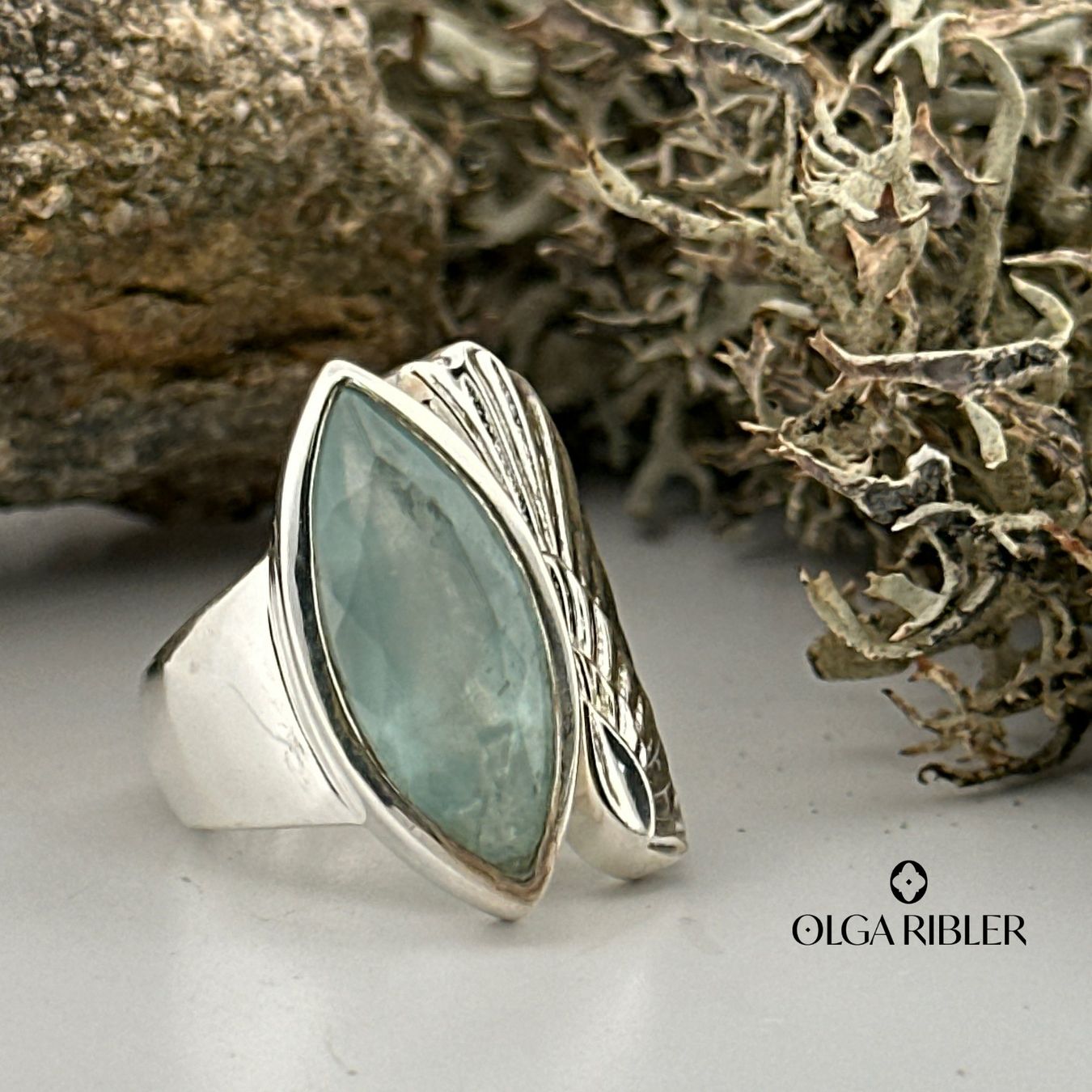 Olga Ribler Anelli: Unikate Silber Ring 925 Grösse 52 mit Aquamarin – Nuovo (secondo la descrizione) da Luzern venduto da Schmuckoutlet 3