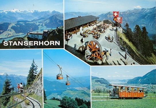 Ansichtskarten: STANSERHORN Standseilbahn, Luftseilbahn – Gebraucht aus Jona von philajona