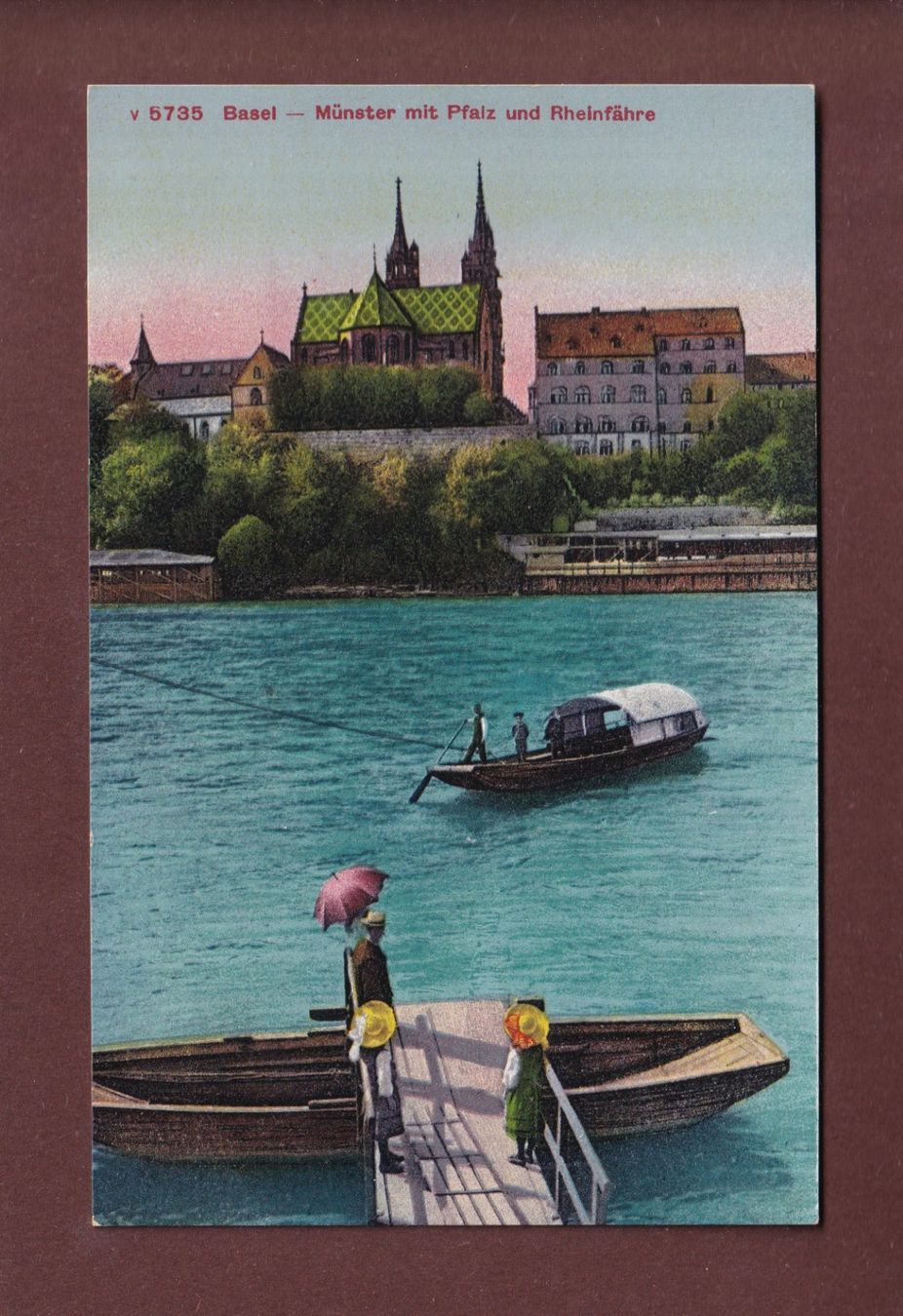 Cartoline postali: BASEL - Münster mit Pfalz – Usato da Pully venduto da nicecards-shop