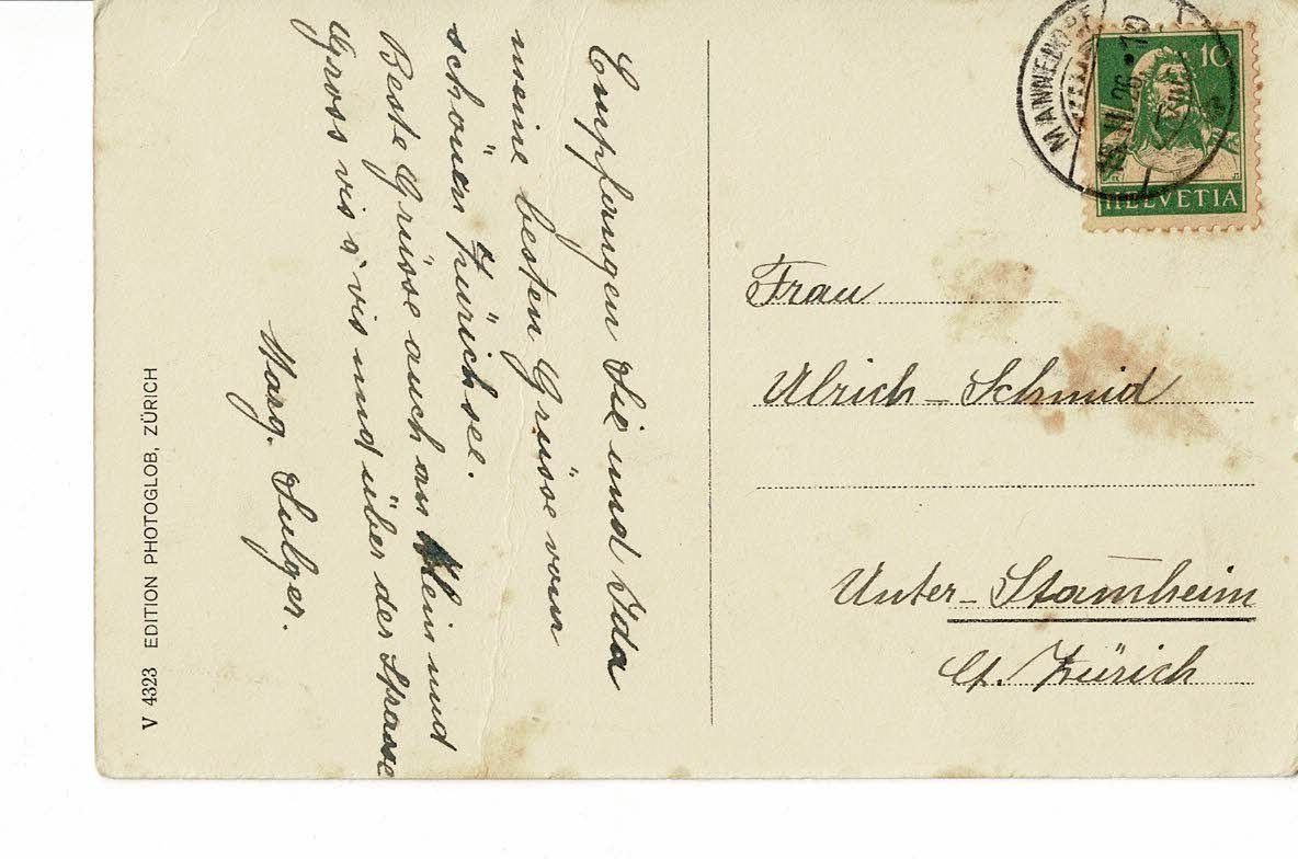 Cartoline postali: Ansichtskarte Männedorf, gelaufen 1926 – Usato da Ebmatingen venduto da desalli 1