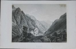 Mesocco Stahlstich um 1850