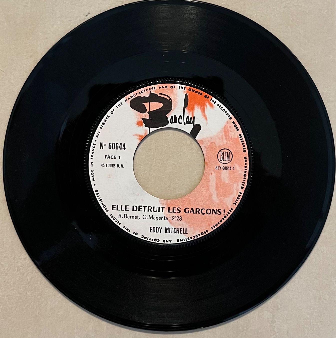 Schallplatten: EDDY MITCHELL - ELLE DETRUIT LES GARCONS – Gebraucht aus Bussigny von vinyl-pas-cher