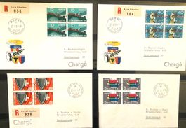 1957 FDC Vierer  ( 3-d -1 x f ) Werbe