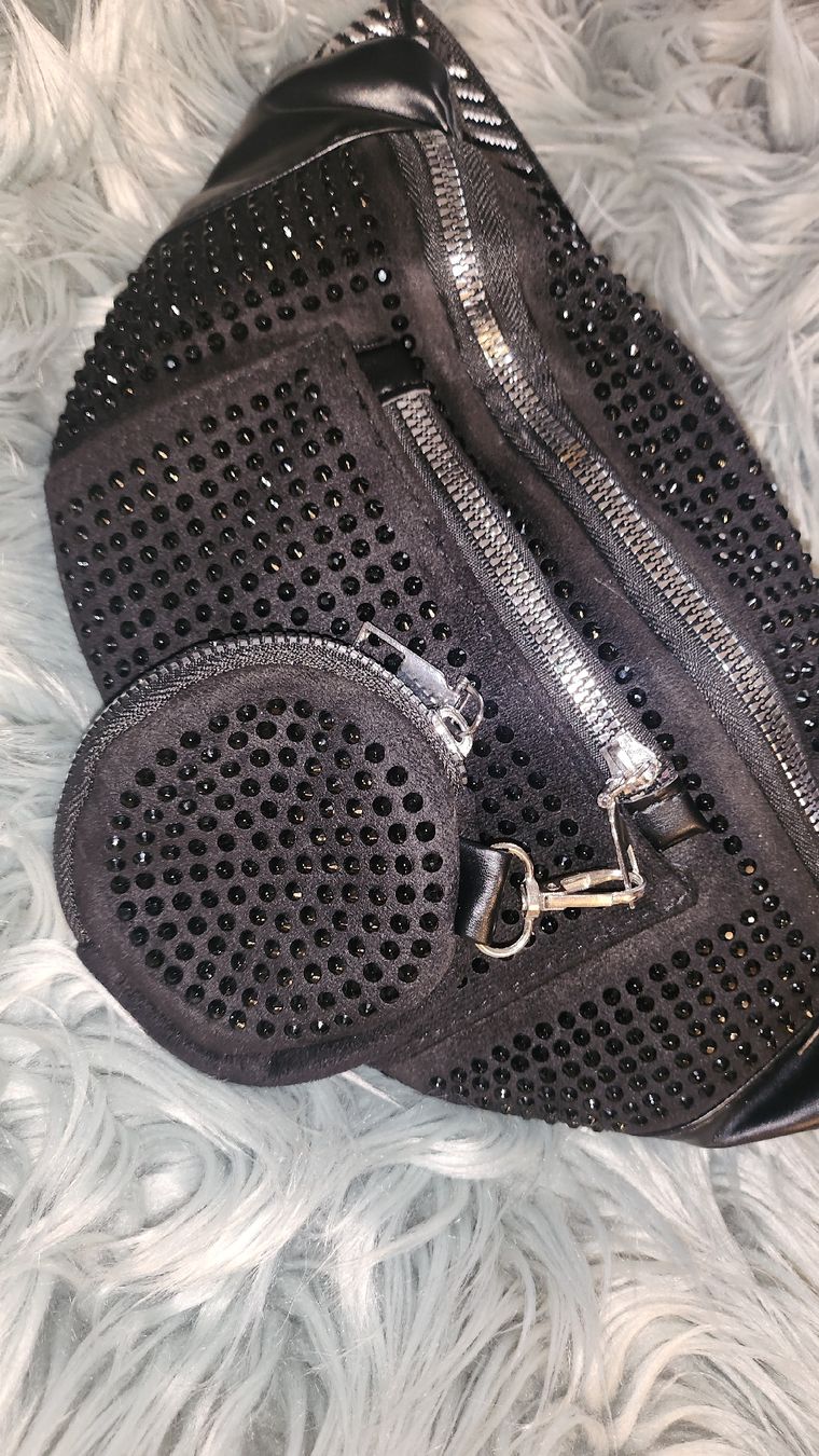 Borse da donna: Glamouröse Bauchtasche, schwarz, NEU – Nuovo e nell'imballaggio originale da Kreuzlingen venduto da Kissriri