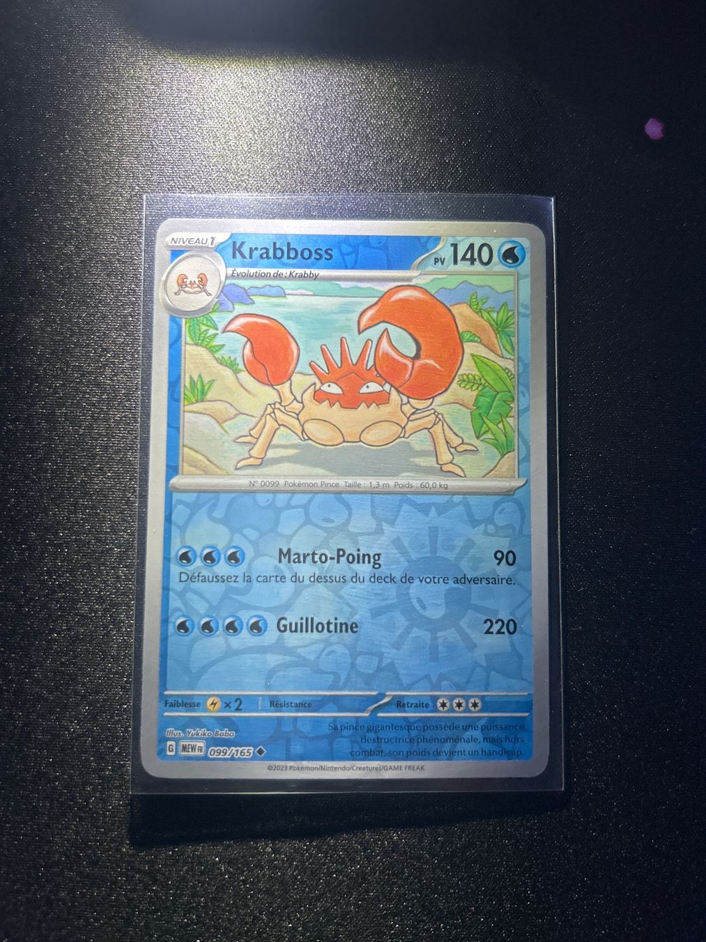 Pokémon Carte collezionabili: Pokémon Krabboss 099/165 FR REVERSE – Nuovo (secondo la descrizione) da Montet (Broye) venduto da Jocksmock