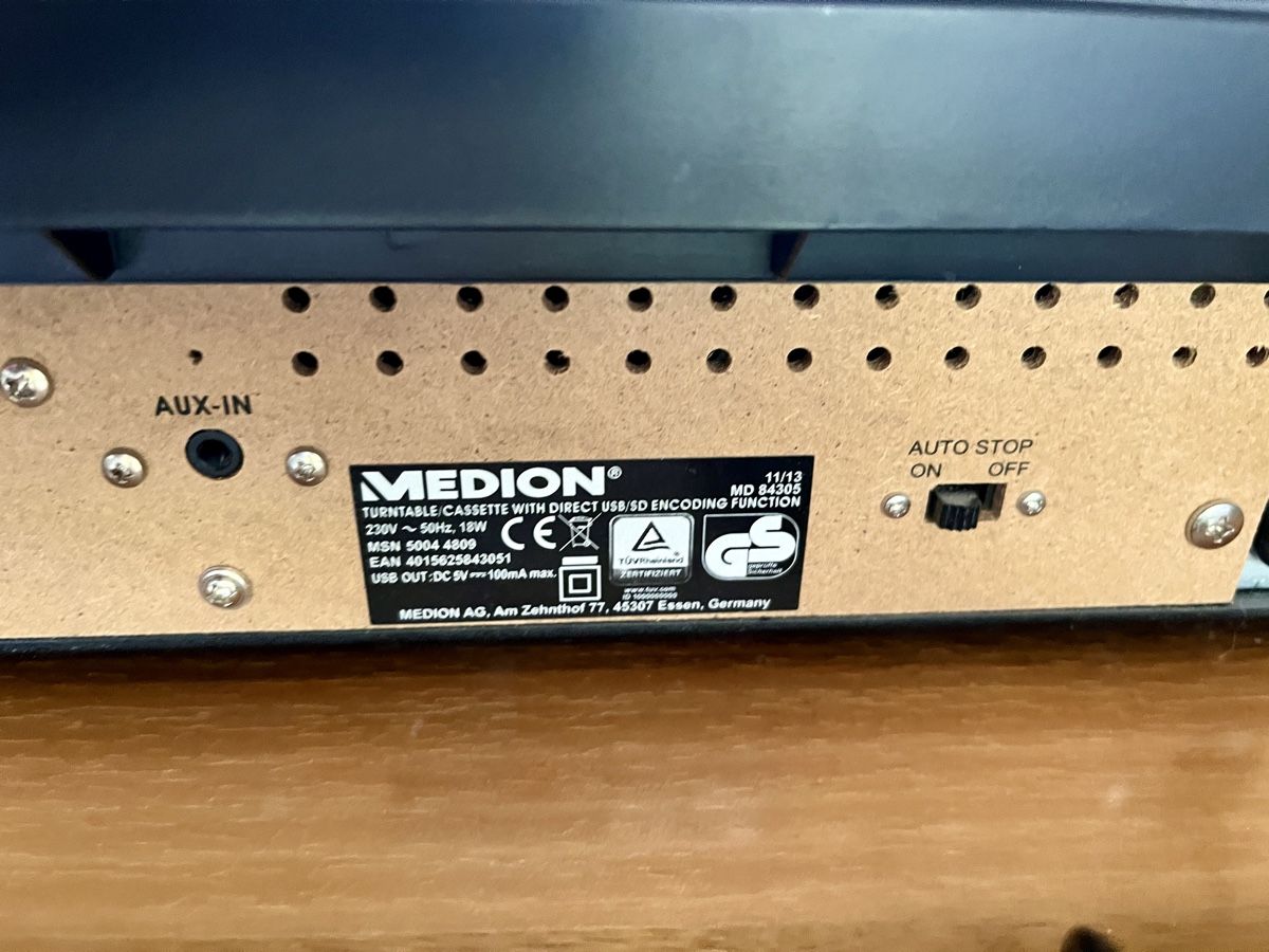 Medion Giradischi: Platten-/Tonband Digitalisierer – Usato da Elgg venduto da gruenheinrich57 3