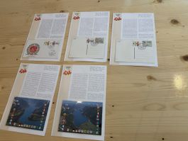 Sammlung Postkarten Schweiz 5 Stück