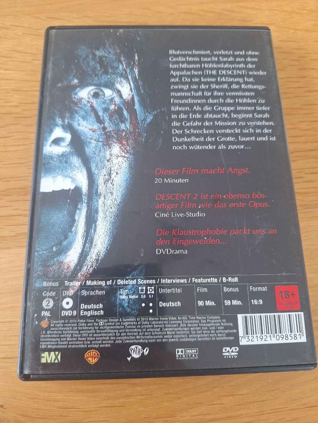Tous les DVDs: Dvd The Descent Part 2 – D'occasion à Wanzwil par chlinih93 1
