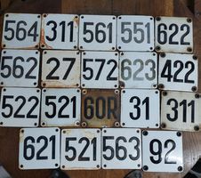 Eisenbahn Emailschilder Sammlung - 19 Stk.