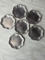 Set of 6 Vintage Pewter Coasters  