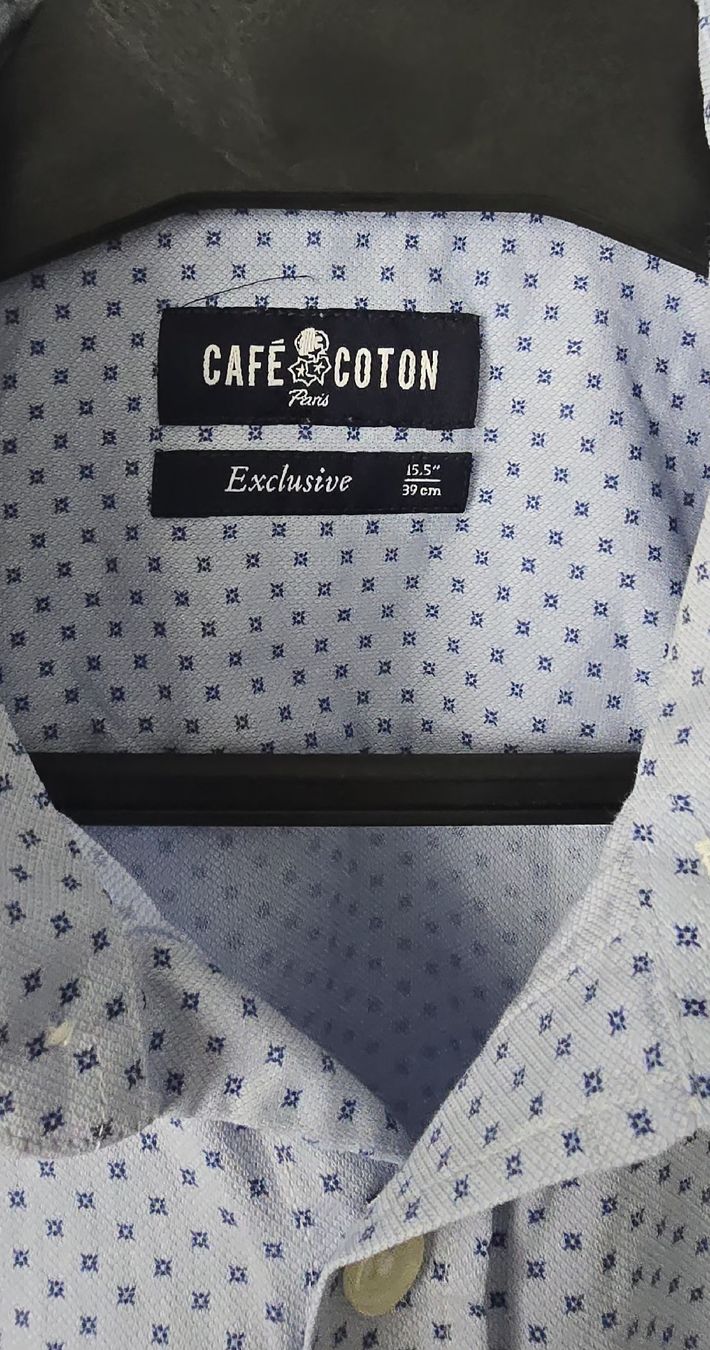 Camicie: Cafe Coton chemise bleu, taille 39 – Usato da Genève venduto da MariaS2 2