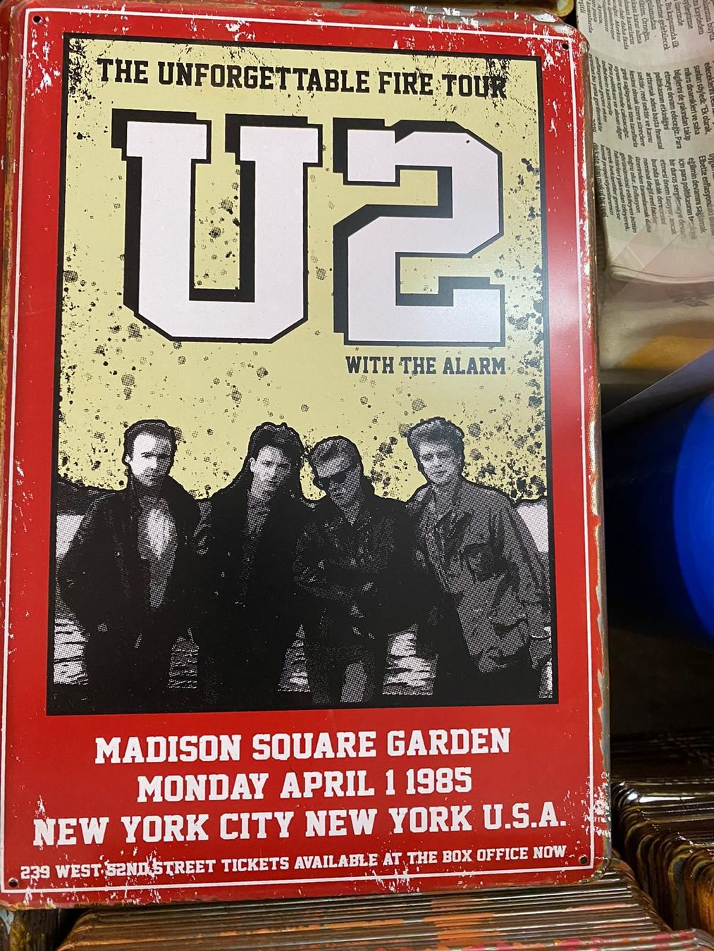 Insegne: Rusty Blechschild-U2-MADISON SQUARE GARD – Nuovo e nell'imballaggio originale da Rupperswil venduto da big-one-sale