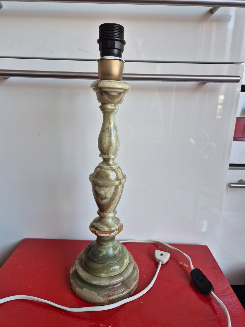 Lampade: Pied de lampe ancien en onyx – Usato da Fully venduto da tameab 3