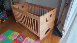 Kinderbett / Wiege / Babybett aus Arvenholz