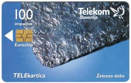 Telefonkarte Slowenien Chip-222 Zelezna doba, Eisenzeit