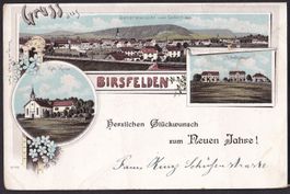 Birsfelden farbige Lithografie 3 Bilder